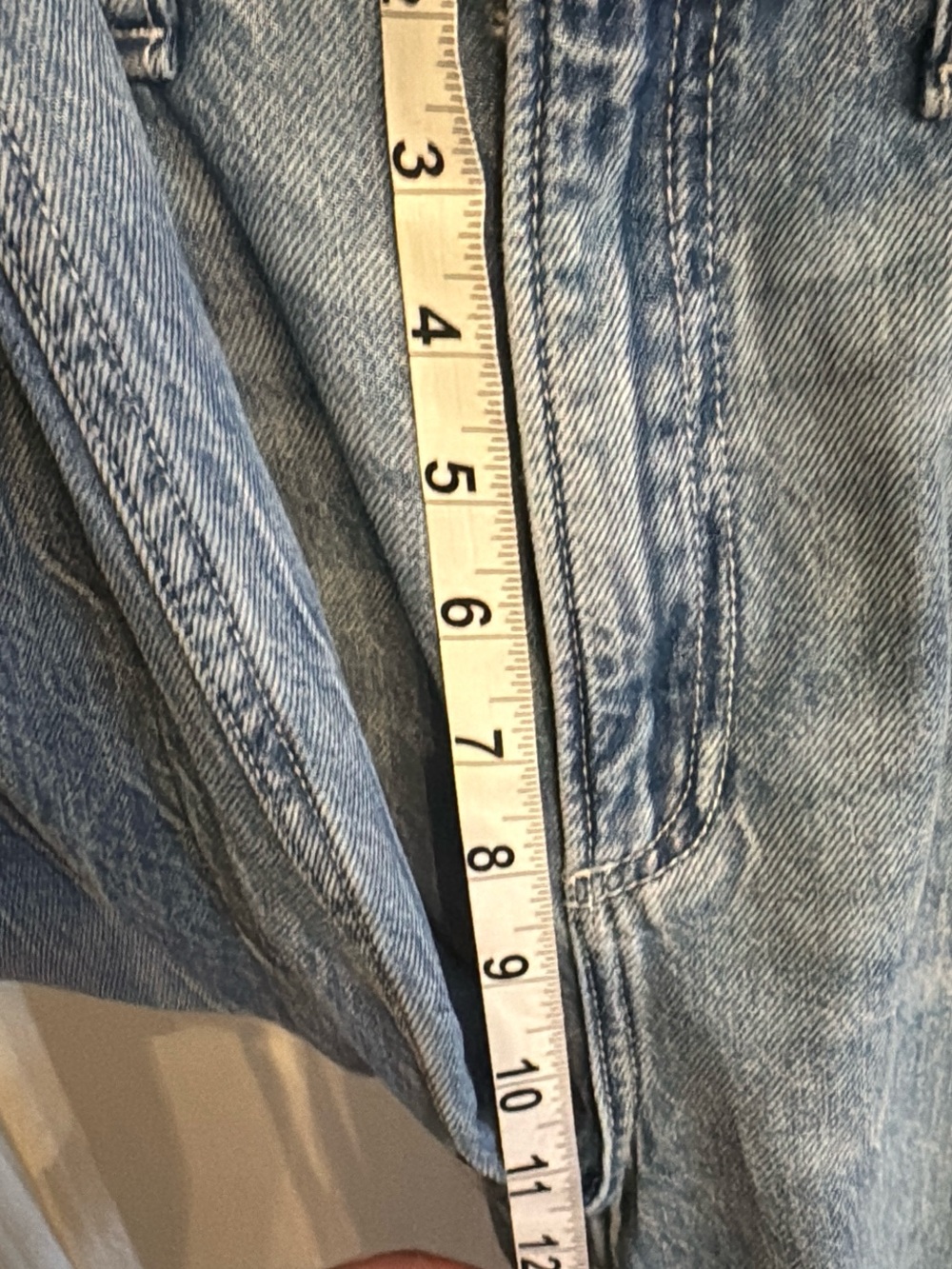 rag & bone light blue denim jeans with leather logo patch - Picture 6 of 14